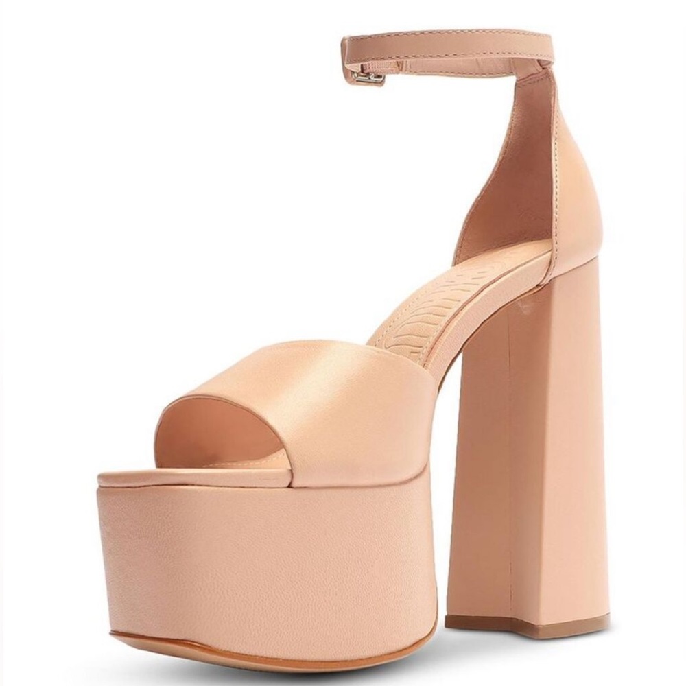 Schutz Nude Platform Heels